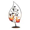 Nến decor sắt uốn hình lá DC002
