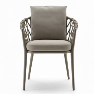 Ghế cà phê nệm nỉ lưng đan dây dù GCF011